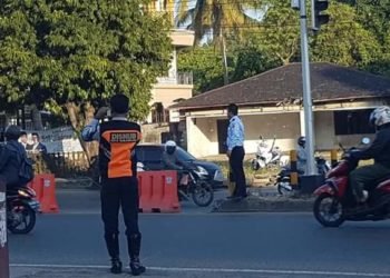 Kadishub Banjarbaru Langsung Turun Mengatur Lalu Lintas KM 33 Loktabat