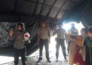 Polres Banjar Lakukan Trauma Healing dan Pengecekan Kesehatan Gratis