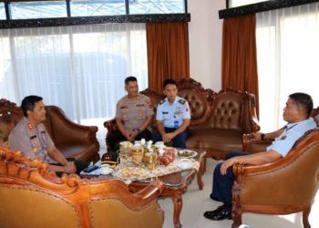 Danlanud Sjamsudin Noor Terima Kunjungan Kapolres Banjarbaru dan Kapolsek Banjarbaru Barat