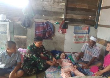 Mastinah, Warga Aluh Aluh Sudah 26 Tahun Terbaring Tak Berdaya Mendapat Kunjungan Babinsa