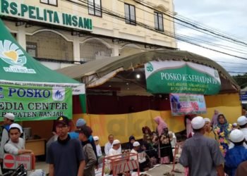 Diluar Rencana, Posko Kesehatan RS Pelita Insani Lebih Cepat