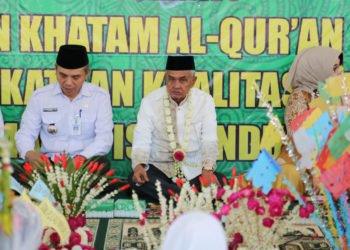 Ratusan Santri TPA Se-Kecamatan Karang Intan Ikuti Khataman Bersama Bupati Banjar