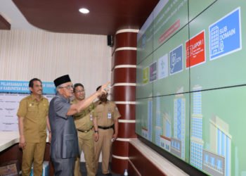 Dinas Kominfo Persentasi Dihadapan Bupati Banjar Tentang Porta Pelayanan Publik