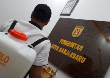 Disinfektan Disemprotkan, Sekda Banjarbaru: Kita Bukan Panik, Tapi Berbuat