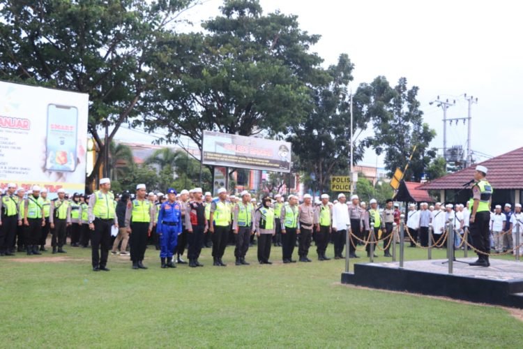 Polri Gelar Apel Sebelum Laksanakan Pengamanan Haul Guru Sekumpul 2020