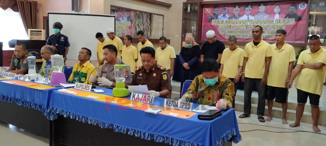 Polres Banjar Musnahan Barang Bukti Sabu Sabu Hasil Operasi Antik 2020