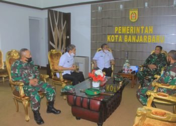 Tingkatkan Sinergis, Danrim 101 Antasari Kunjungi Walikota Banjarbaru