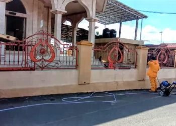 Satgas NU Banjar Sterilkan Tempat Ibadah