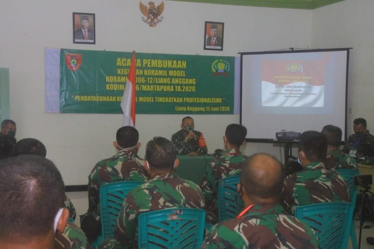Dandim 1006 Martapura Buka Kegiatan Pemberdayaan Koramil Model