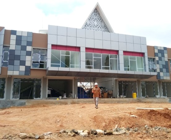 Begini Progres Pembangunan Pasar Bauntung di Minggu ke 25