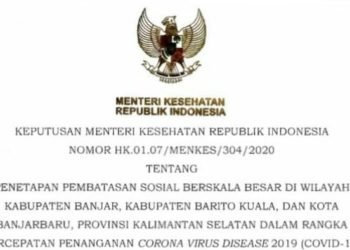Pelaksanaan PSBB Di Kabupaten Banjar Di Setujui