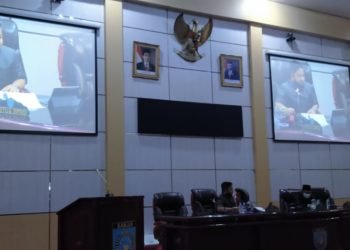 Rapat Paripurna Kabupaten Banjar Dengan Menggunakan Video Confrence