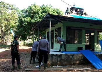 Musholla Ar Raudah Tak Luput Dari Sasaran Satgas TMMD Di Desa Bi’ih