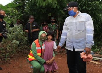 Bocah 6 Tahun Penderita Kelainan Menjadi Perhatian Persit Kodim 1006 Martapura