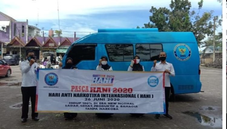 BNN Kota Banjarbaru Kembali Lakukan Sosialisasi Bahaya Covid-19 dan Narkoba