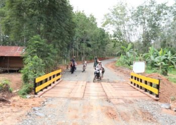 100 Persen Jembatan Kayu Ulin Selesai