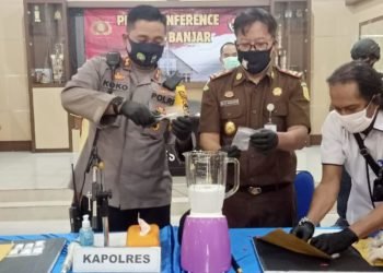 219,88 Gram Sabu-Sabu Dimusnahkan Polres Banjar