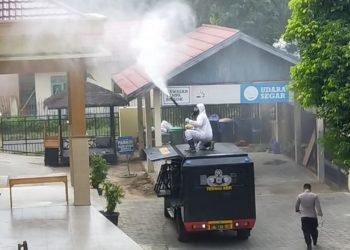 Beberapa Pejabat Pemko Banjarbaru Terpapar Corona, Area Perkantoran Disemprotkan Disenfektan Selama 2 Hari
