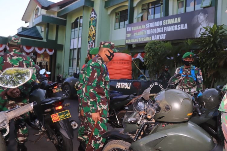 Dandim 1006/Martapura Kerahkan Babinsa Cegah Penyebaran Virus Corona