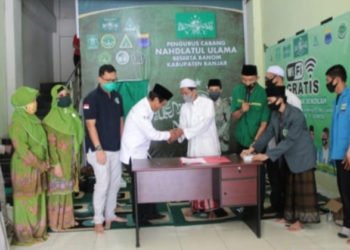 GP Ansor Kabupaten Banjar Launching Program WiFi Gratis Untuk Pelajar