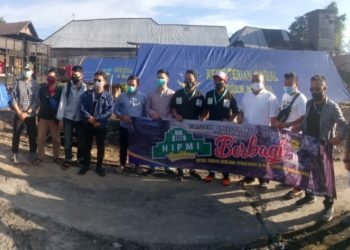 Donasi Untuk Korban Bencana Kebakaran, HIPMI Banjarbaru Bagikan Batako