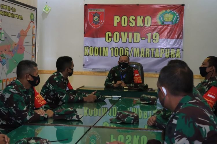 Dandim Perintahkan Jajaran Harus Turun Langsung Kelapangan Penegakkan Protokol Kesehatan