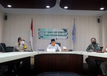 Sekda Banjar Hadiri Rapat Koordinasi Pilkada Secara Virtual Yang Dilaksanakan Pemerintah Pusat