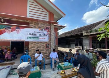 Haris-Ilham Datangi Warga Tatah Bangkal, Menang! Menang! Menang!