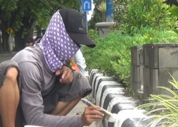 Median Jalan Dicat Ulang, Bernhard Ingin Kota Idaman Tambah Cantik