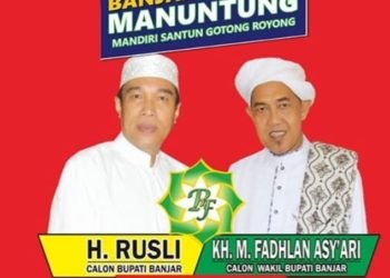 Tagline Pasangan H Rusli – KH Fadhlan Asy’ari “Yang Baik Kita Teruskan, Yang Kurang Mari Kita Benahi”