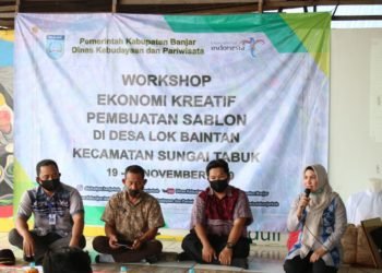 Disbudpar Kabupaten Banjar Lakukan Workshop Sablon Agar Ekonomi Masyarakat Di Tempat Wisata Lok Baintan Meningkat