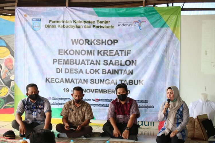 Disbudpar Kabupaten Banjar Lakukan Workshop Sablon Agar Ekonomi Masyarakat Di Tempat Wisata Lok Baintan Meningkat