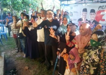 Kampanye HMJ di Guntung Manggis, Haji Martinus Upayakan Perbaikan Jalan