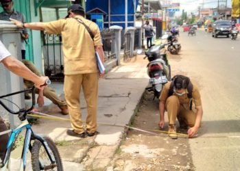 Dinas PUPR Kabupaten Banjar Lakukan Pengukuran Jalan Sekumpul