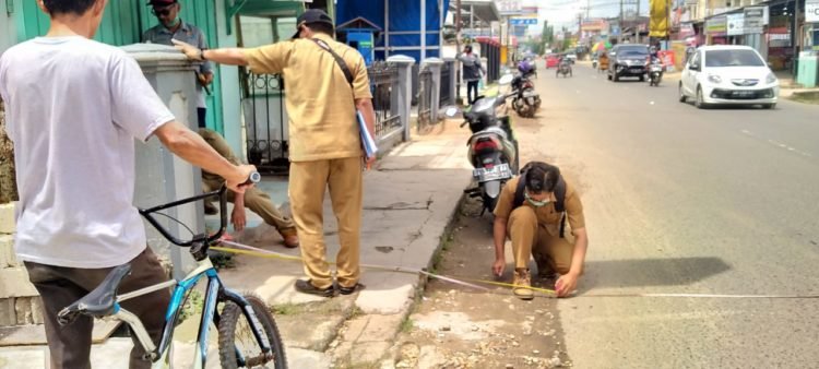 Dinas PUPR Kabupaten Banjar Lakukan Pengukuran Jalan Sekumpul