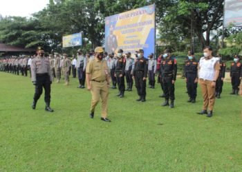 Apel Gelar Pasukan Operasi Terpusat Lilin 2020 Dipimpin Oleh Sekda Banjar