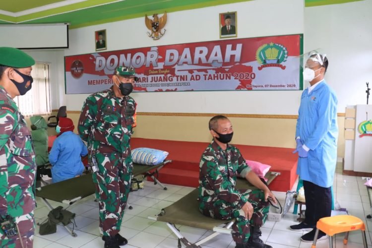 Peringati Hari Juang TNI – AD, Kodim 1006 Martapura Lakukan Kegiatan Donor Darah