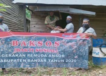 PC GP Ansor Kabupaten Banjar Bagikan Sembako, Muhammad S. Rifqi: Ini Bentuk Kepedulian Kita