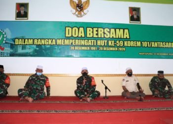 HUT Korem 101 Antasari Di Peringati Dengan Doa Bersama Oleh Kodim 1006/ Martapura