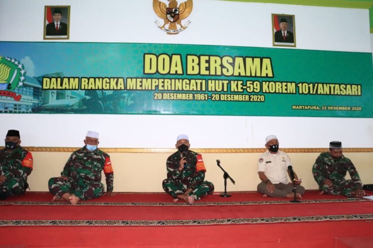 HUT Korem 101 Antasari Di Peringati Dengan Doa Bersama Oleh Kodim 1006/ Martapura