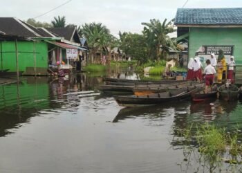 Desa Pambantanan Salah Satu Desa Langganan Banjir Di Kabupaten Banjar