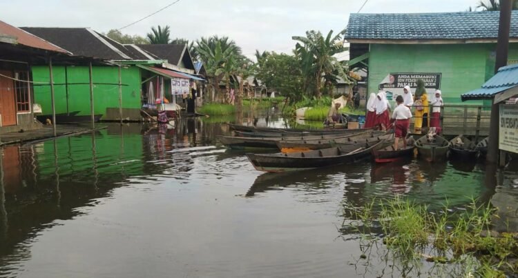 Desa Pambantanan Salah Satu Desa Langganan Banjir Di Kabupaten Banjar