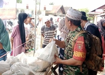 DKUMPP Kabupaten Banjar Bersama Kodim 1006/ Banjar Gelar Pasar Murah Ramadhan