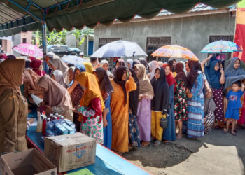 DKUMPP Kabupaten Banjar Kembali Gelar Pasar Murah, Kali Ini Di Desa Sungai Landas Karang Intan
