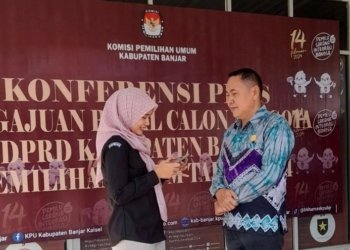 KPU Kabupaten Banjar Siapkan Spot Untuk Konferensi Pers bagi Partai Politik 