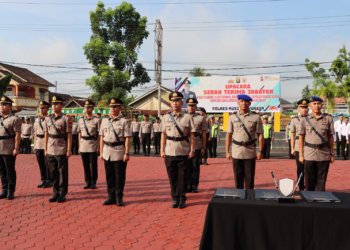 Upaca Sertijab Kasat dan Kapolsek di Muba, Kapolres : Jabatan Adalah Amanah