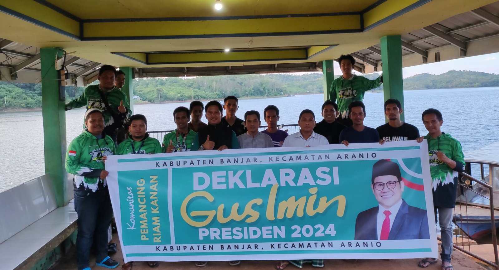 Di Bendungan Riam Kanan, Para Pemancing Deklarasikan Gus Muhaimin Sebagai Calon Presiden 2024