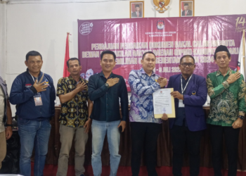Partai Nasdem Sebagai Partai Penutup Menyerahkan Dokumen Perbaikan Bakal Calon DPRD Kabupaten Banjar