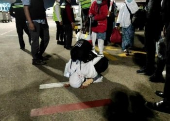 Dini Hari Tadi Kloter Pertama Jamaah Haji Tiba di Kalsel, Ada Kejadian?