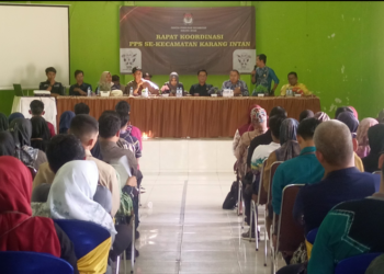 5 Komisioner KPU Kabupaten Banjar Datangi PPPK Dan PPS Kecamatan Karang Intan
